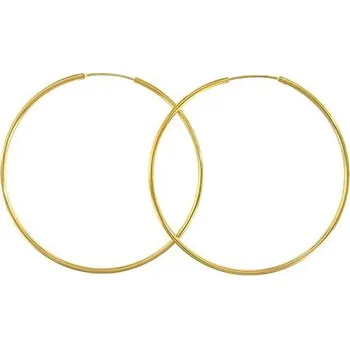 Náušnice Stříbrné náušnice kruhy zlacené 7cm