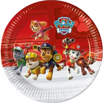 Party nádobí Paw patrol talířky 8 ks, 23 cm