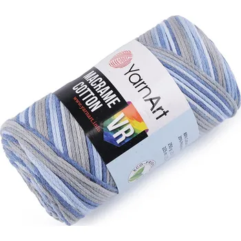 Pletací příze Macrame Cotton 250 g, barva 6 (916) modrá světlá