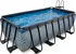 Bazén Exit Toys Stone pool 4 x 2 x 1,22 m šedý + písková filtrace + schůdky