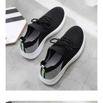 Dámské tenisky Dámské vycházkové síťované letní tenisky Barva: černé s bílou, Velikost: 37 (23,5 cm)