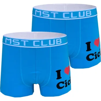 UOMO Pánské bavlněné boxerky mix dezénů - MST ( 2ks v balení ) Barva: Tyrkysová, Velikost: XXL