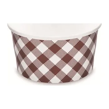 Jednorázové nádobí Papírová miska kulatá KARO 350ml 11,5x6,3cm, 50 ks 100026340