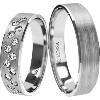 Prsten Primossa Snubní prsteny Primossa, bílé zlato - vzor č. 1182 Dámský prsten: 63 mm, Pánský prsten: 76mm