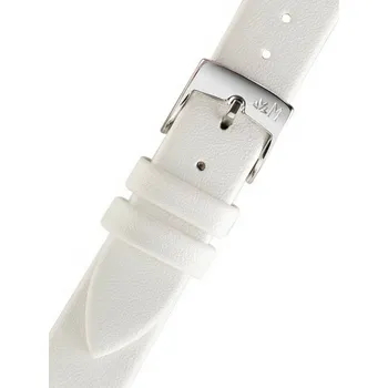 Řemínek na hodinky Kožený řemínek Morellato Emotion S 5331C47.802, bílý, ekokůže, Quick Release