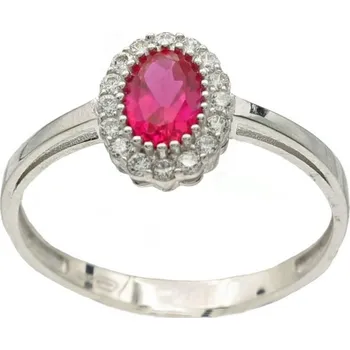 Prsten Zlatý prsten z bílého zlata PKY0055RW, vel. 53, 1.6 g (585/1000)