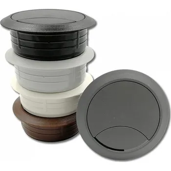 Kabelová průchodka kulatá, tmavě šedá, průměr 60mm