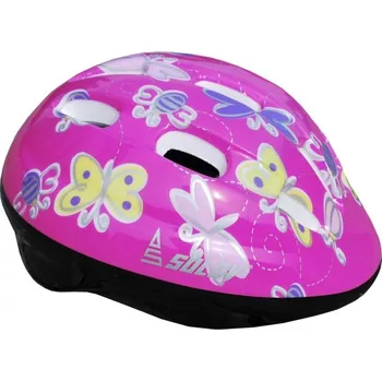 Cyklistická přilba Dětská cyklo helma SULOV® JUNIOR, tm. růžová s motýlky S Rulyt s.r.o, 5.května 435, 440 01 Dobroměřice, e-mail: info@rulyt.cz