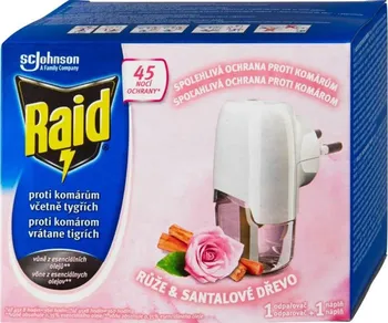 Raid Rose&Sandalwood elektrický odpařovač s tekutou náplní 45 nocí 27 ml