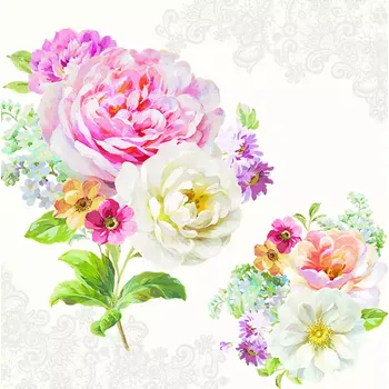 Papírový ubrousek Easy Life, Itálie Easy Life - Papírový ubrousek Romantic Lace 33*33 cm - 20 ks