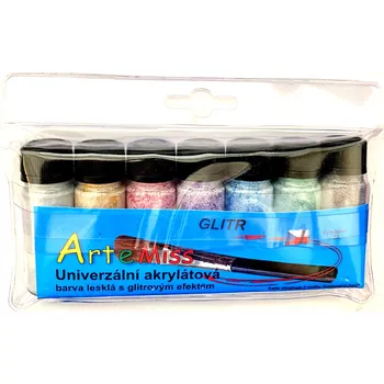 Vodová barva Artemiss Univerzální akrylová barva glitrová 7 x 12 g