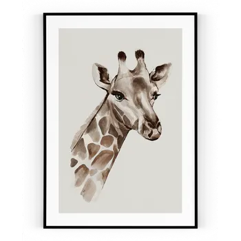 Plakát Plakát / Obraz Giraffe Tiskové plátno Bez okraje A4 - 21 x 29,7 cm