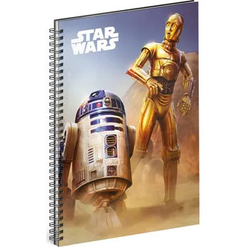 Blok Presco Group spirálový blok A5 60 listů linkovaný Star Wars Droid