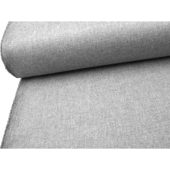 Mirtex Tkanina OXFORD LINEN 200/L91 Stříbrná Silver šíře 160cm Ceník: METRÁŽ: od 1 metrů