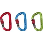 Karabina s pojistkou Ocun Falcon D screw 3-pack anthracite/red