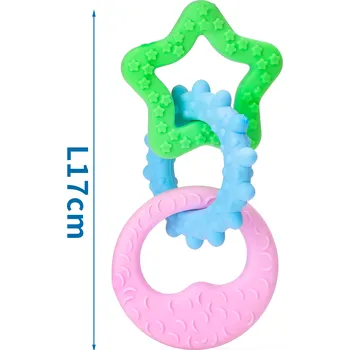 Hračka pro psa TRP pěna kruh/hvězda/měsíc 17cm