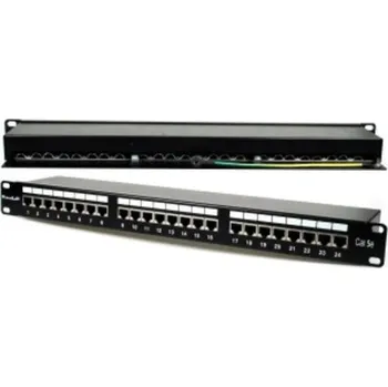 Patch panel XtendLan Patch panel 19", 24 portů, stíněný, Cat5e XL-PP19-24C5ES