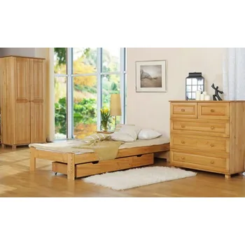 Postel Postel Adam 90 x 200 cm olše masiv borovice