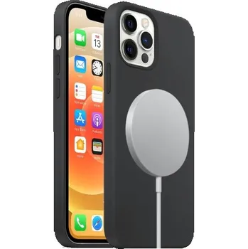Pouzdro na mobilní telefon VSECHNONAMOBIL 27092 RUBBER MagSafe Kryt Apple iPhone 12 / 12 Pro černý