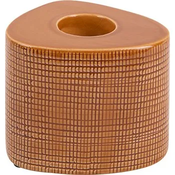 Svícen Keramický svícen Triangle L žlutý Present Time (Barva-žlutá)