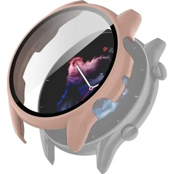 Příslušenství k chytrým hodinkám VSECHNONAMOBIL 37360 Obal s tvrzeným sklem pro Amazfit GTR 3 / GTR 3 Pro růžový