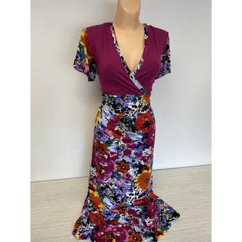 Dámské šaty dámské šaty, Barva Fialová, Velikost XL46, Materiál 96% Viskoza 4% Lycra