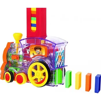 Domino Vláček stavějící domino 80 ks