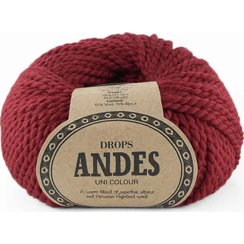Příze Příze Drops Andes uni colour 3946 - vínová
