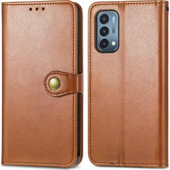 Pouzdro na tablet VSECHNONAMOBIL 33356 LEATHER BUCKLE Peňaženkový obal OnePlus Nord N200 5G hnědý