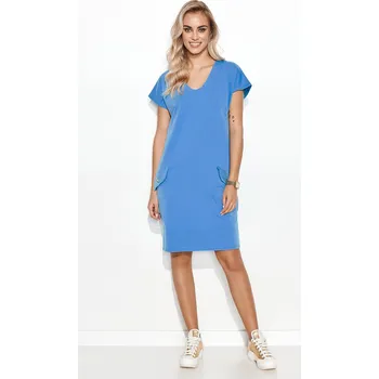 Dámské šaty Denní šaty M730 - Makadamia modrá 40-42