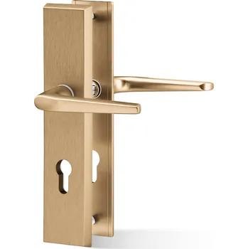 Dveřní kování AC-T Servis ACT bezpečnostní kování ATLAS (hliník) Provedení: PZ (klika/klika, zámek FAB), Rozteč: 72 mm, Povrch: F1 - stříbrný elox