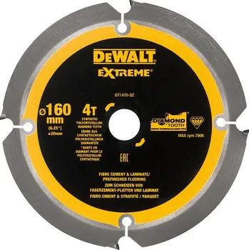 Řezný kotouč DeWalt rezný kotúč na cemento-vláknité dosky 160x20mm, 4z DT1470