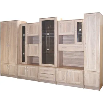 Obývací stěna Mars II obývací stěna 340 x 50 x 205 cm dub sonoma