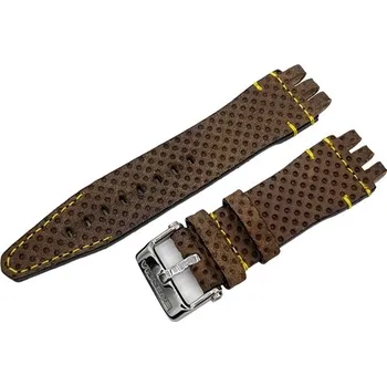 Řemínek na hodinky Kožený řemínek Vostok Energia Rocket hnědý VOSENE9 + dárek zdarma