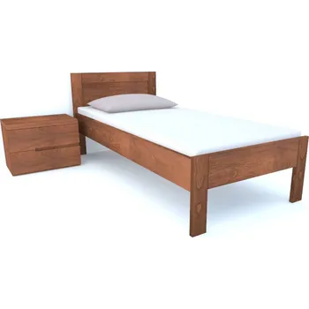 Postel Postel Postelia TRIO Buk 90x210 - Dřevěná postel z bukového masivu je jednolůžko s rozměry: 90 x 200 cm nebo 80 x 200 cm