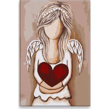 Malujsi Anděl s velkým srdcem 40 x 60 cm bez rámu