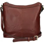 Luxusní kožené dámské crossbody Hexagona 113032 - hnědá