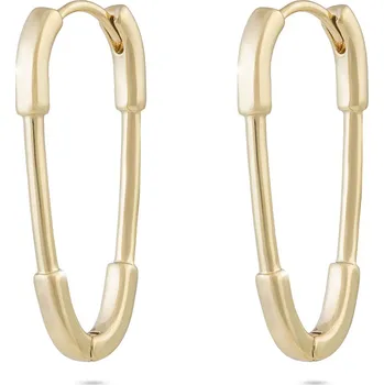 Náušnice biju Prodloužené oválné náušnice s hladkým povrchem 2412