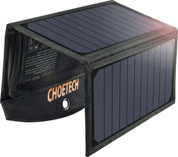 Univerzální solární nabíječka Choetech Foldable Solar Charger 19 W 2,4 A černá