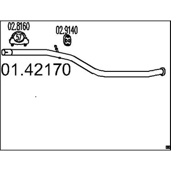 Výfukový systém Výfuková trubka MTS 01.42170