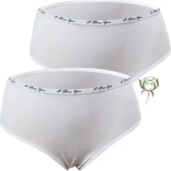 Kalhotky Tinasan Dámské bavlněné kalhotky - Elevek clasic NBR06 (Balení/2ks) Barva: Bílá, Velikost: XL