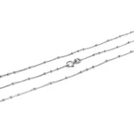 Soliter Kuličkový řetízek bílé zlato Délka řetízku: 42cm(váha 1,85g)