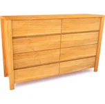 Dřevěná komoda z masivu STONE 8x zásuvka - Provedení masiv/masivní dýha - Buk, Dub, Jasan
