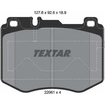 Brzdová destička Sada brzdových destiček, kotoučová brzda TEXTAR 2206101