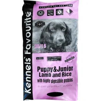 Krmivo pro psa Kennels' Favourite Puppy&Junior Lamb Hmotnost: 3 kg granule pro štěňata středních až velmi velkých plemen