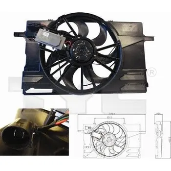 Chladič motoru Větrák, chlazení motoru TYC 838-0007