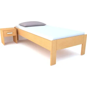 Ložnice Postel Postelia ECONOMY 90x210 cm, Buk - dřevěná postel z masivu o šíři 2,8 cm