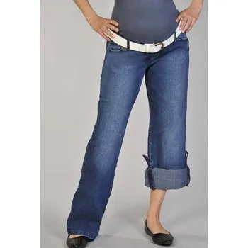 Těhotenská móda Těhotenské rifle 1S1186 modrá s