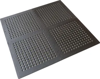Venkovní dlažba Modulovaná děrovaná pěnová podlaha 61 x 61 x 1,1 cm černá 4 ks