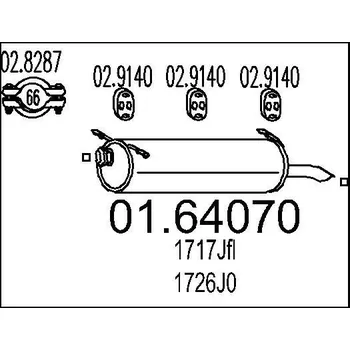Auto-moto Zadní tlumič výfuku MTS 01.64070